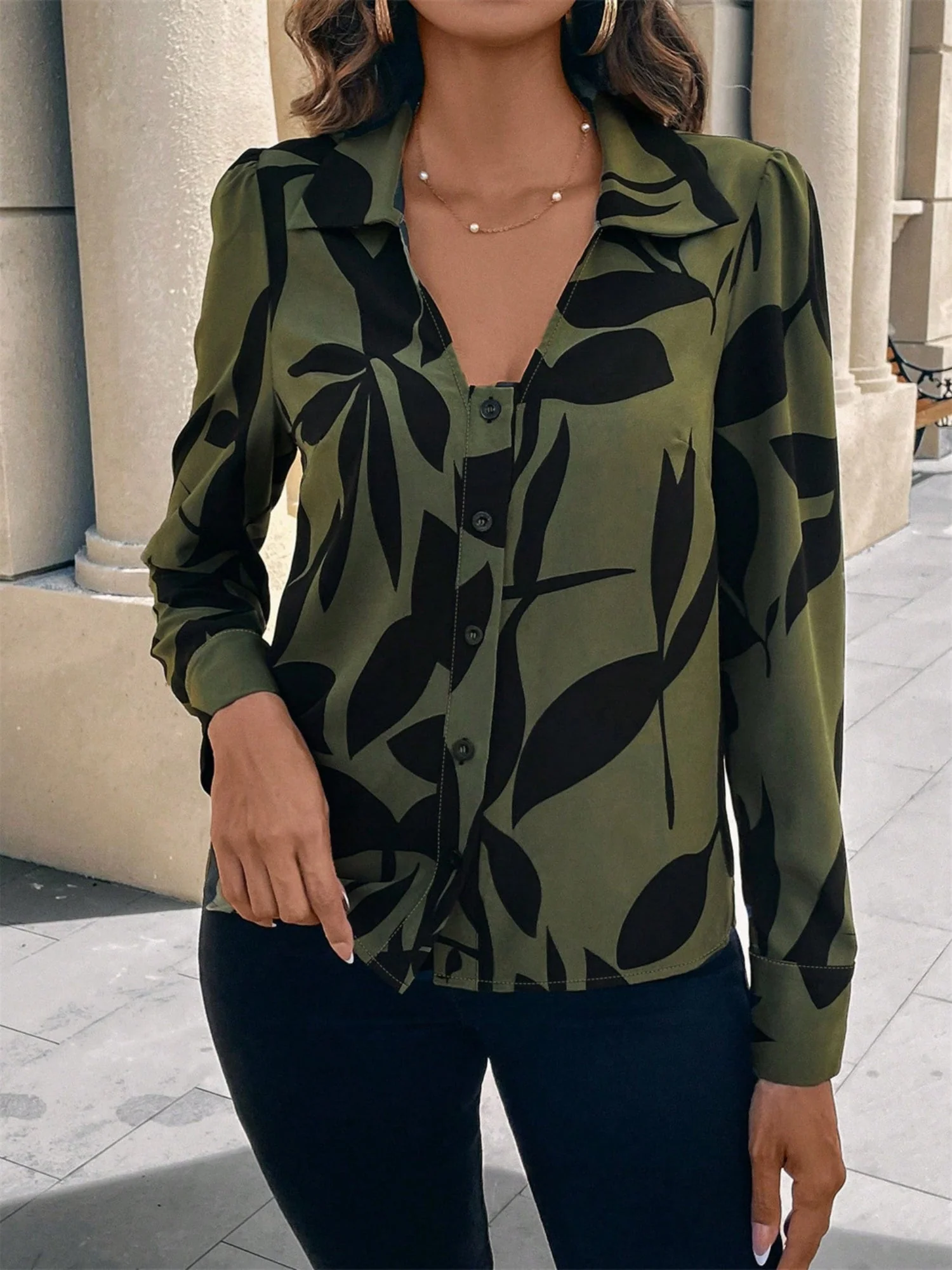 Printed Long Sleeves Blouse - Image 4