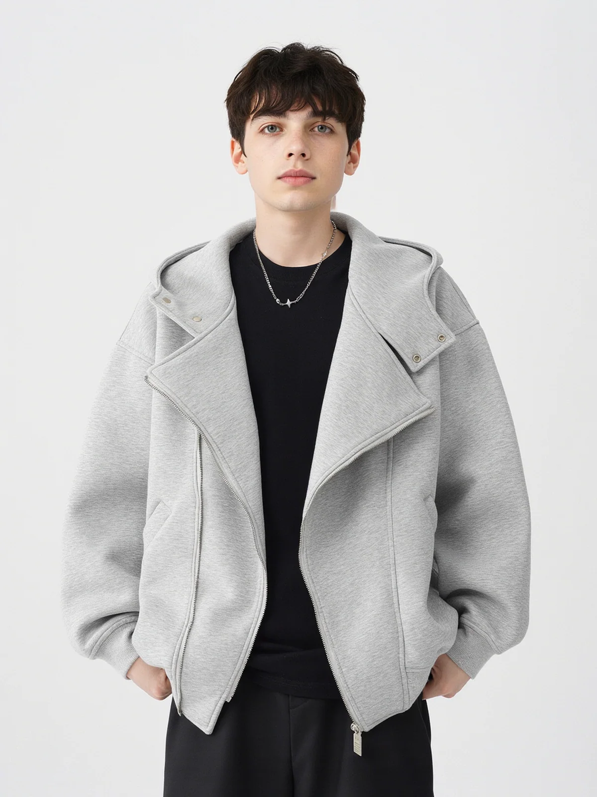 Double Zipper Hoodies Jackets