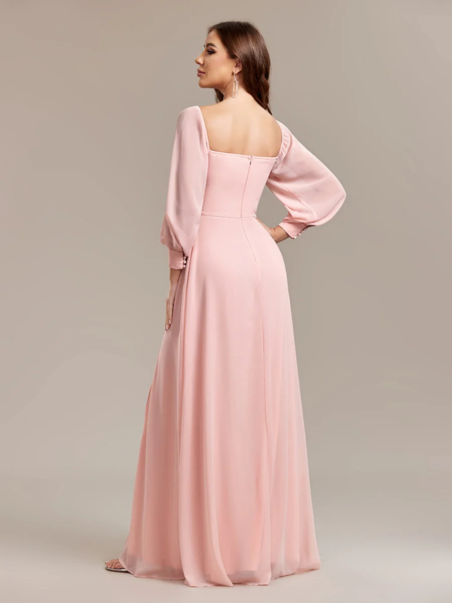 Grace Bandage Slit Formal Dress Chiffon Maxi Dresses - Image 5