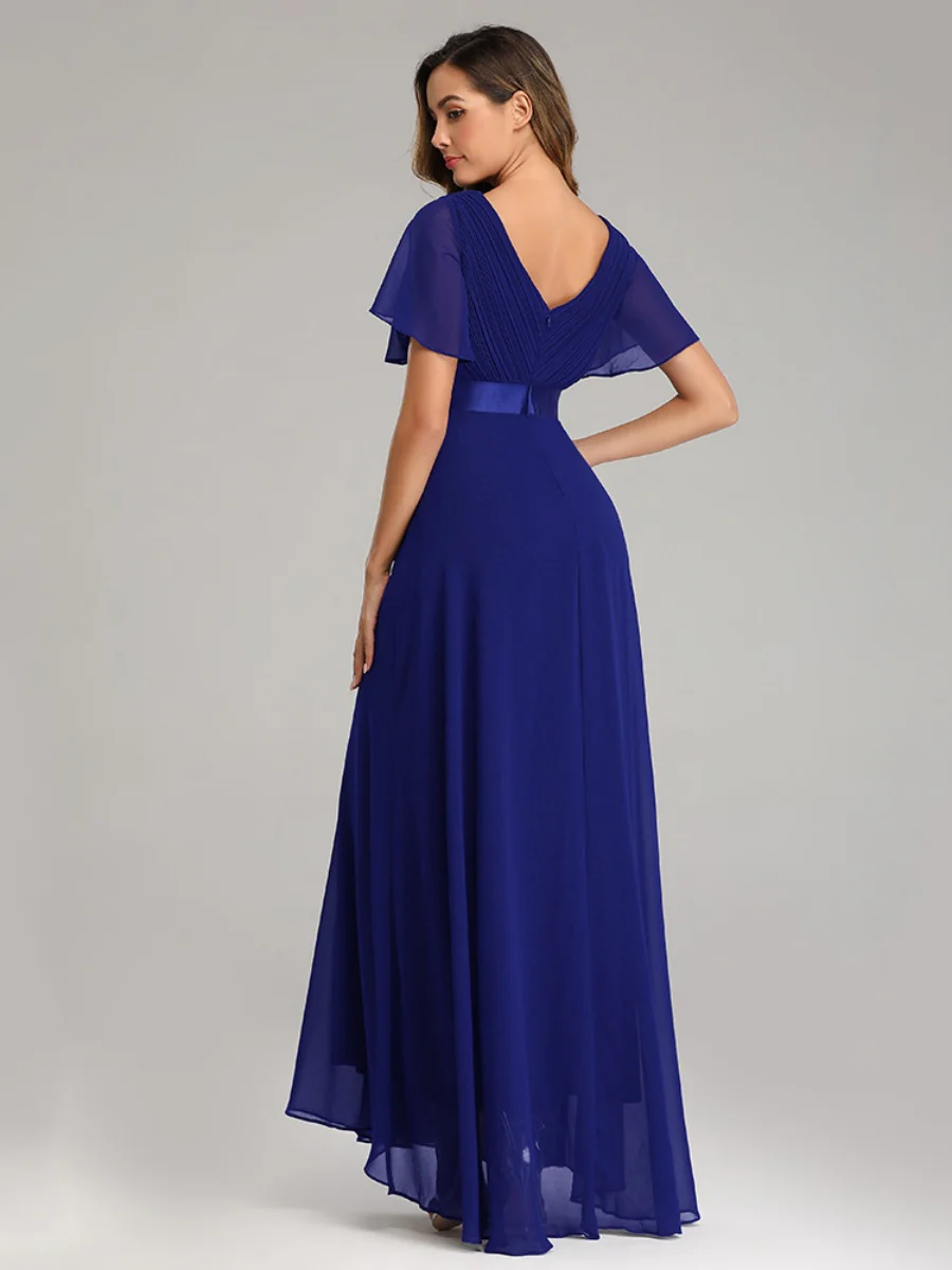 V-neck Chiffon Large Skirt Temperament Formal Dress Maxi Dresses - Image 7