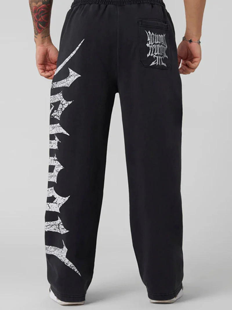 Bodybuilding Jogging Printed Wide-leg Pants - Image 3