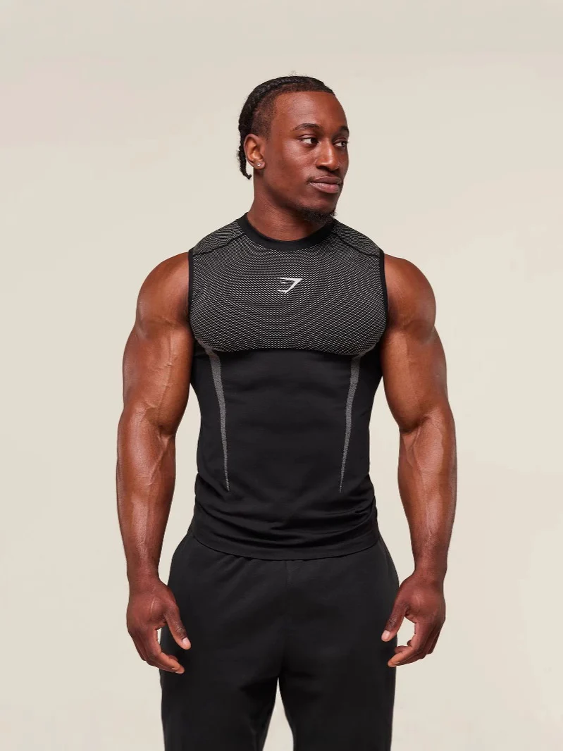 GYMSHARK Fitness Stretch Breathable Tight Tank Tops - Image 15