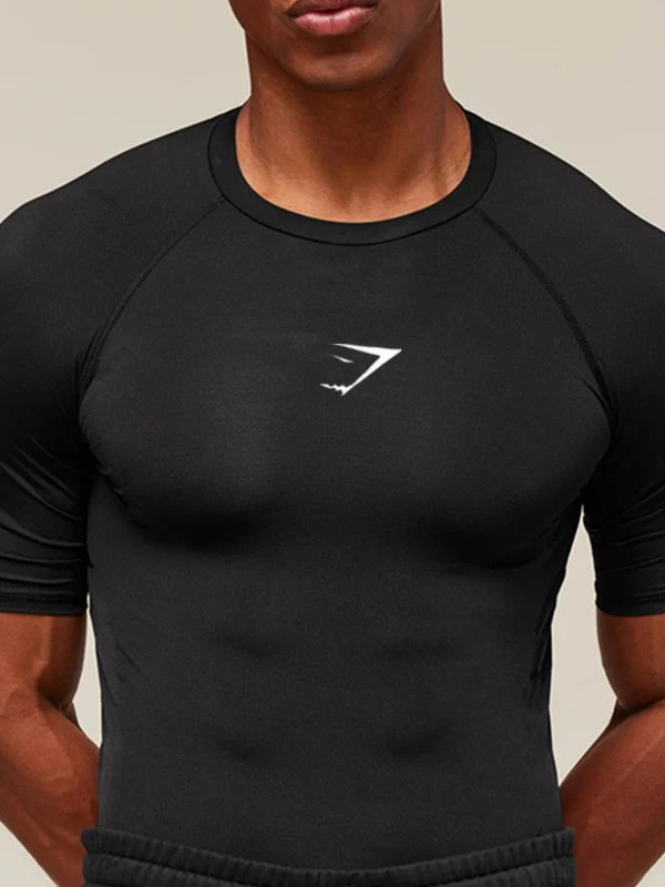GYMSHARK Sports Fitness Running Printed Tight T-shirts - Image 15