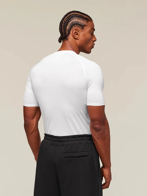 GYMSHARK Sports Fitness Running Printed Tight T-shirts - Image 9
