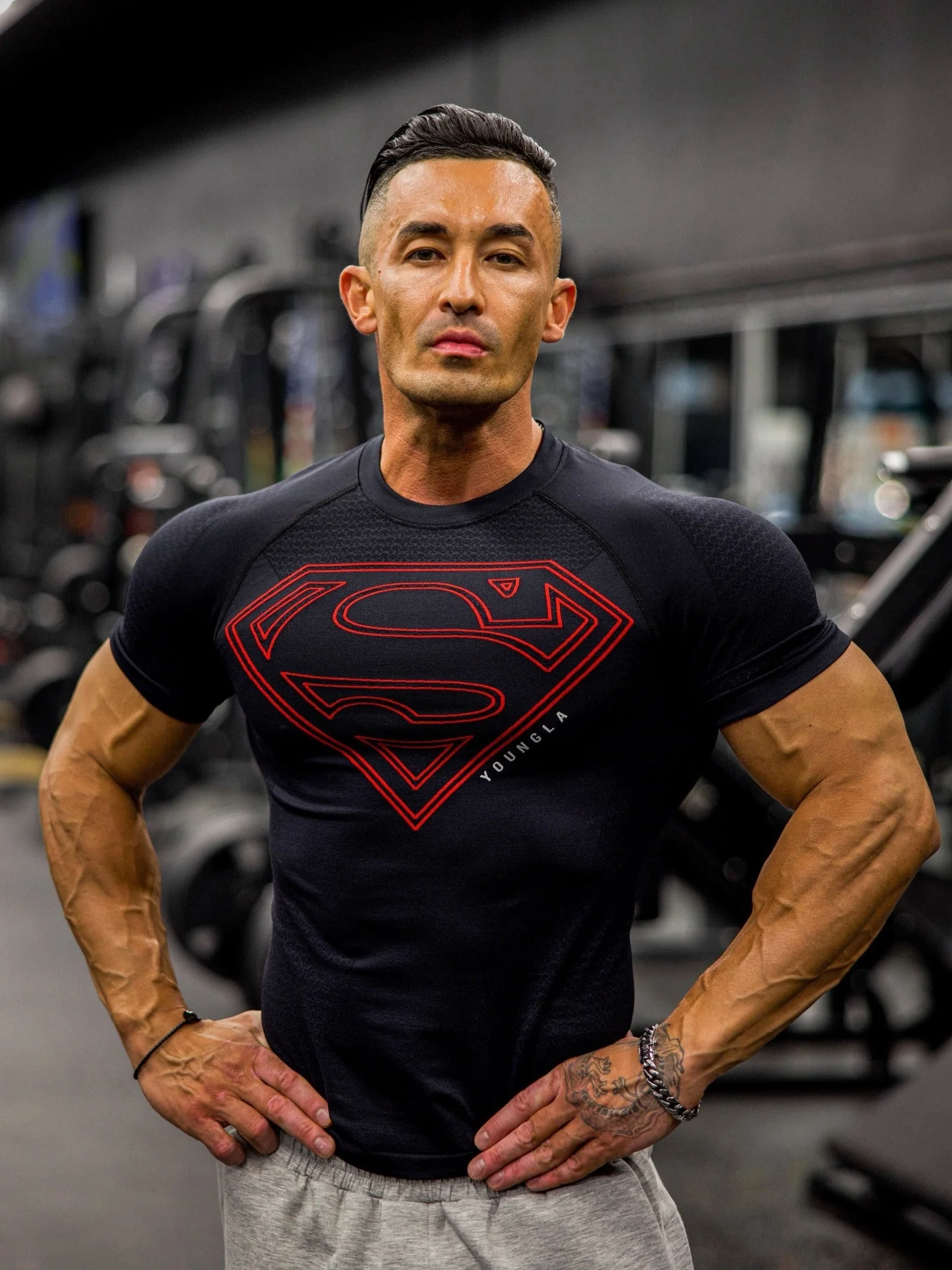 YOUNGAL Fitness Sports Quick-drying Breathable Tight T-shirts - Image 14