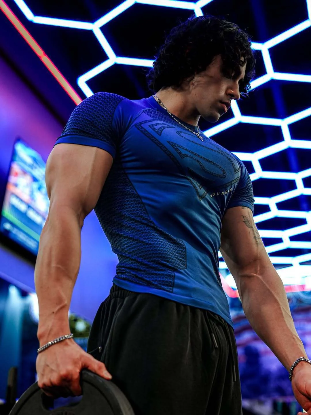 YOUNGAL Fitness Sports Quick-drying Breathable Tight T-shirts - Image 9