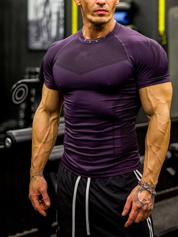 GYMSHARK Tight Fitness Quick-drying T-shirts - Image 4