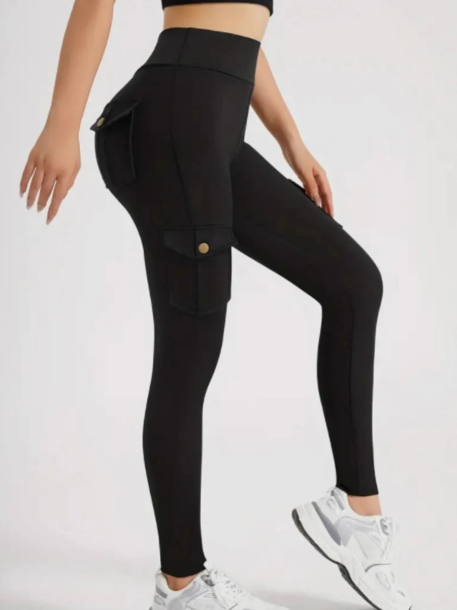 Pocket Elastic Tight-fitting Sexy Sports Pants, High-waisted And Quick-drying Pants - Image 5