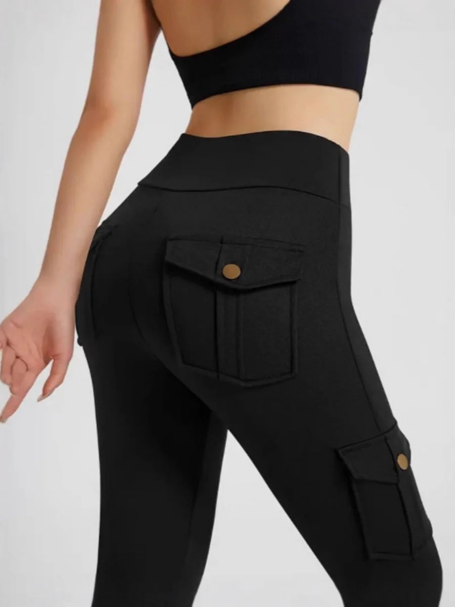 Pocket Elastic Tight-fitting Sexy Sports Pants, High-waisted And Quick-drying Pants - Image 8