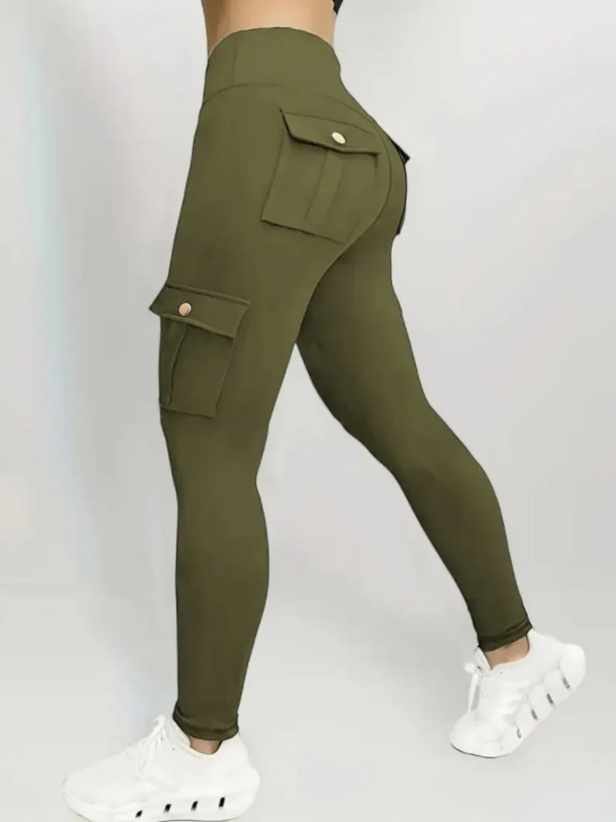 Pocket Elastic Tight-fitting Sexy Sports Pants, High-waisted And Quick-drying Pants - Image 9