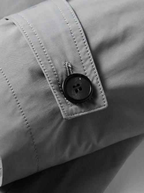 Business Wrinkle-Free Mid-Length Trench Coat - Image 6