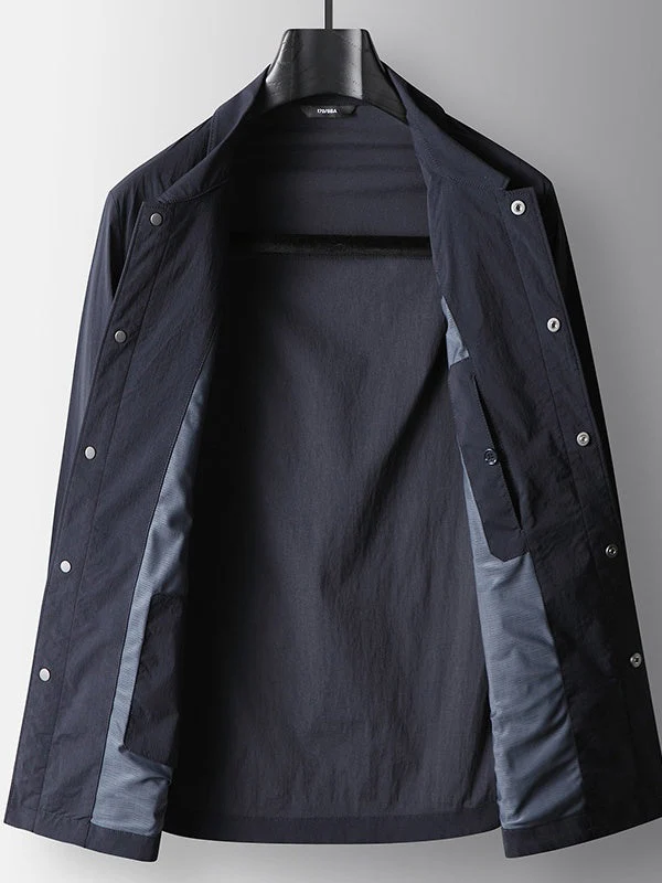 Business 4-Way Stretch Wrinkle-Free Notch-Lapel Lightweight Jacket - Image 4
