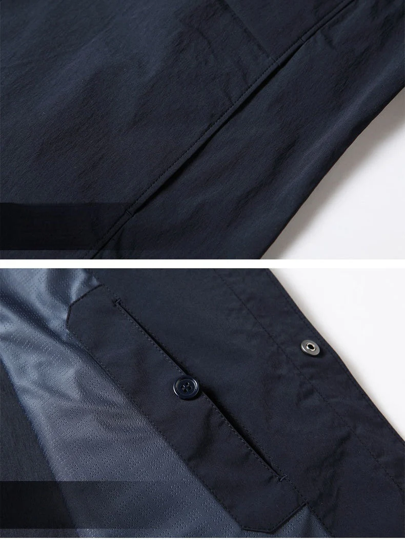 Business 4-Way Stretch Wrinkle-Free Notch-Lapel Lightweight Jacket - Image 7