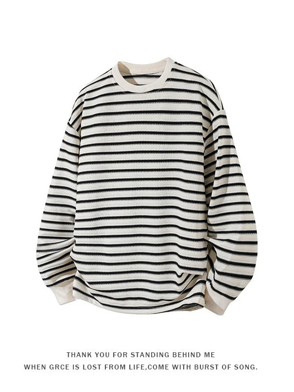 Striped Relaxed-Fit Long-Sleeve Tee - Image 3
