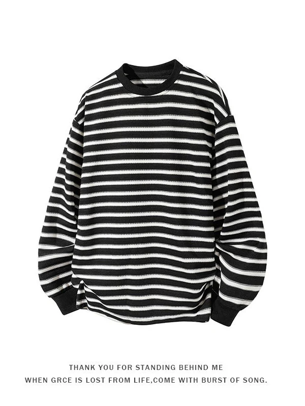 Striped Relaxed-Fit Long-Sleeve Tee - Image 4