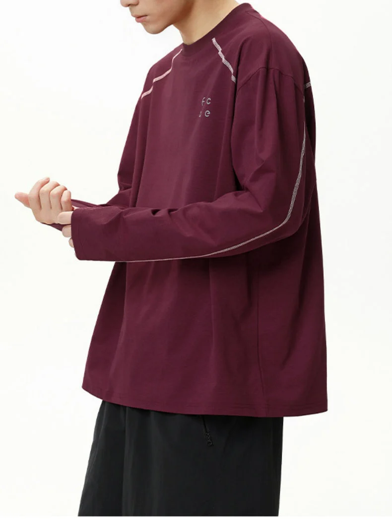 UV-Protection Color-Block Top-Stitched Long-Sleeve Tee - Image 5
