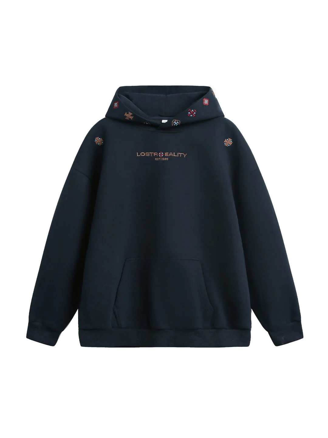 Ethnic-Embroidered Hooded Sweatshirt - Image 2