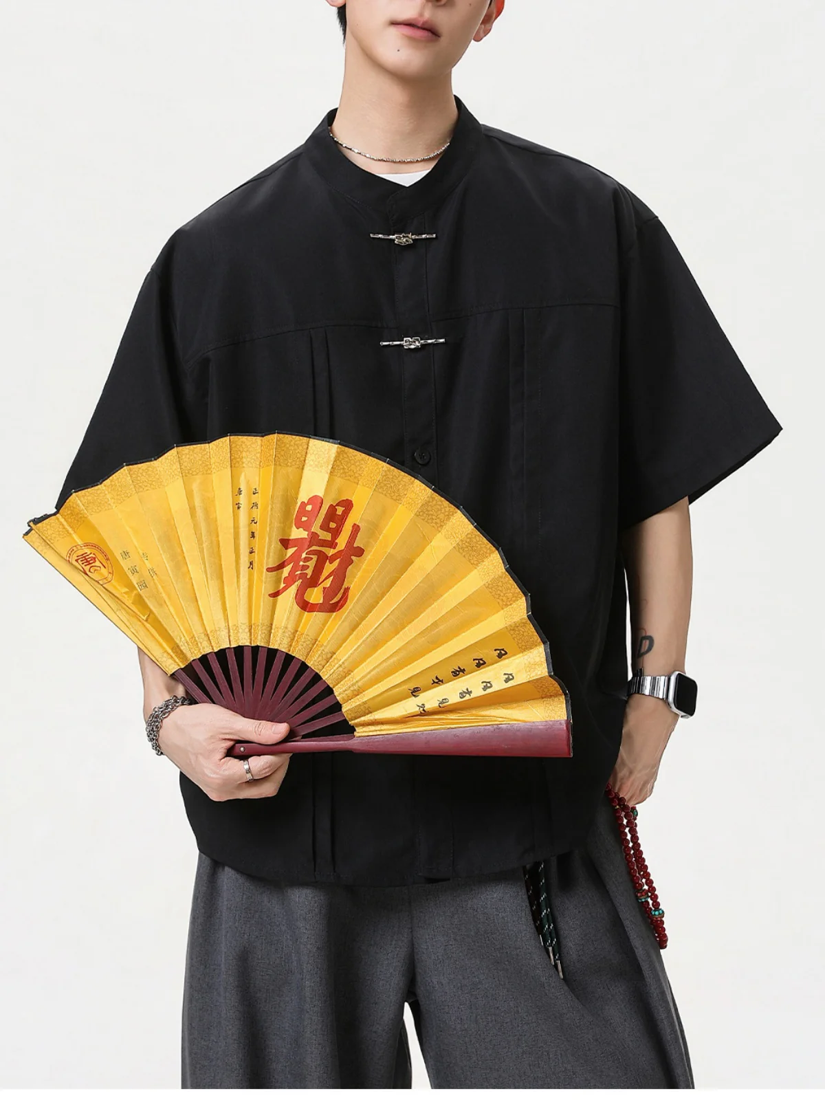 New Chinese Style Chinese Knot Tang Suit Shirts - Image 3