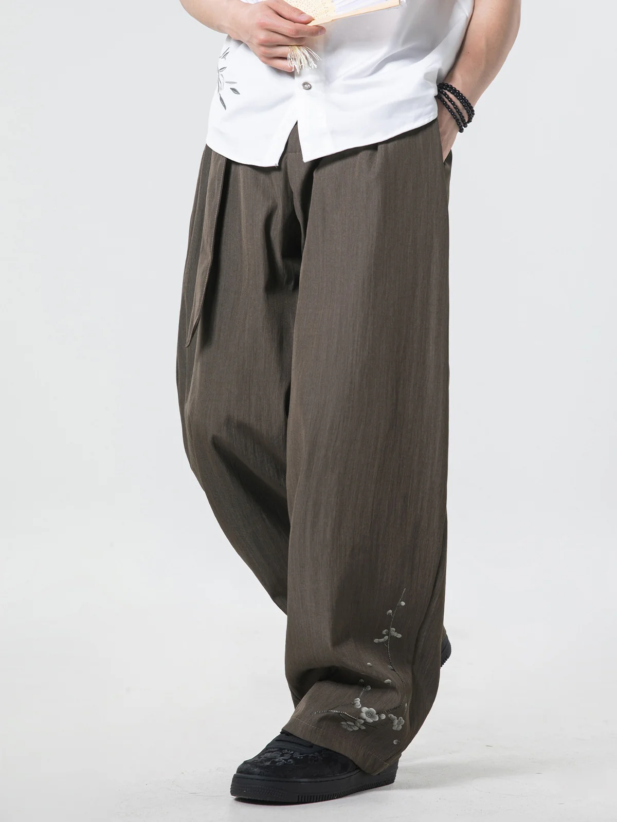 Retro Old Money Style Loose-fit Pants
