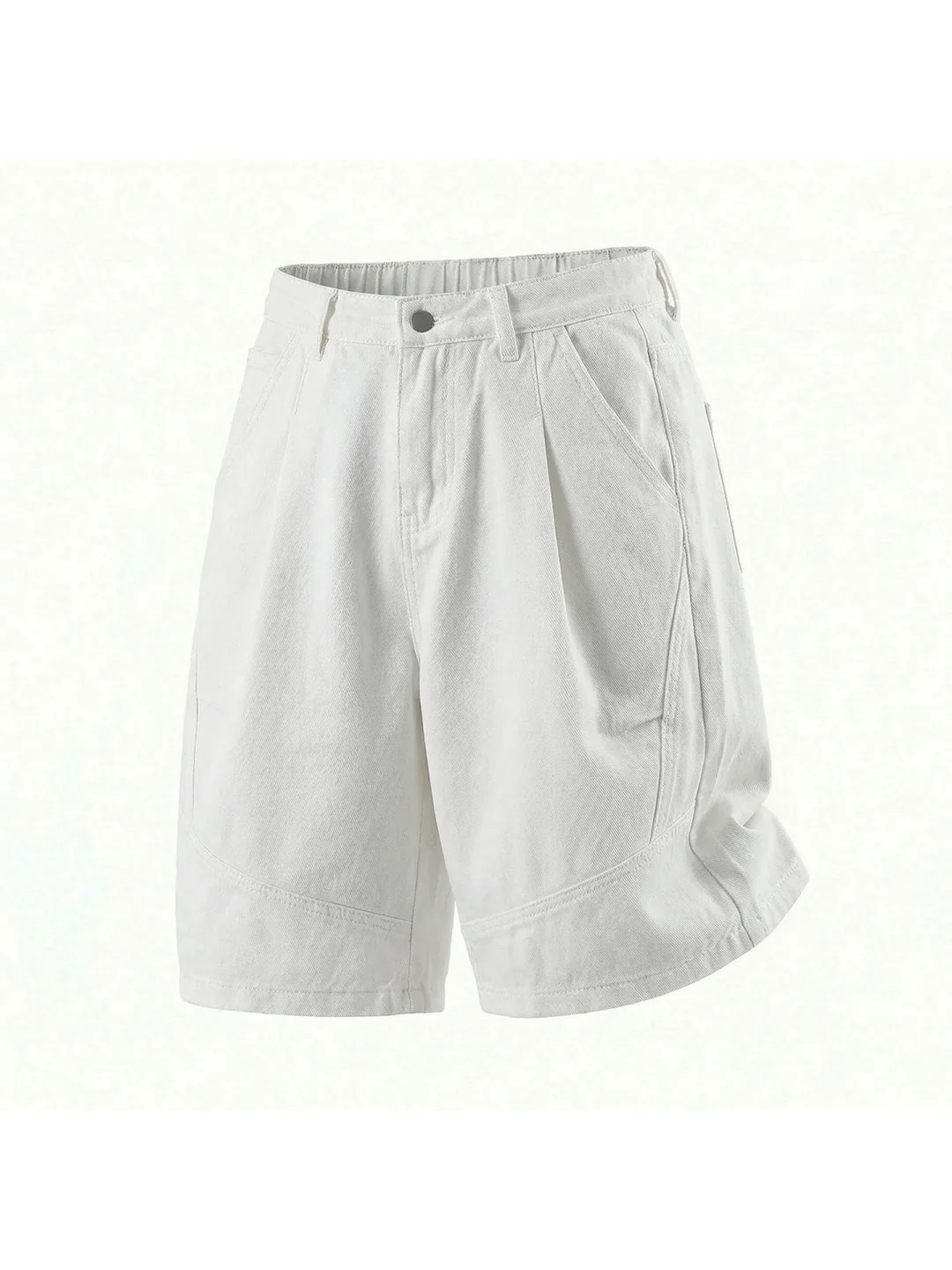Loose-fit Water-washed Distressed Five Points Denim Shorts - Image 6