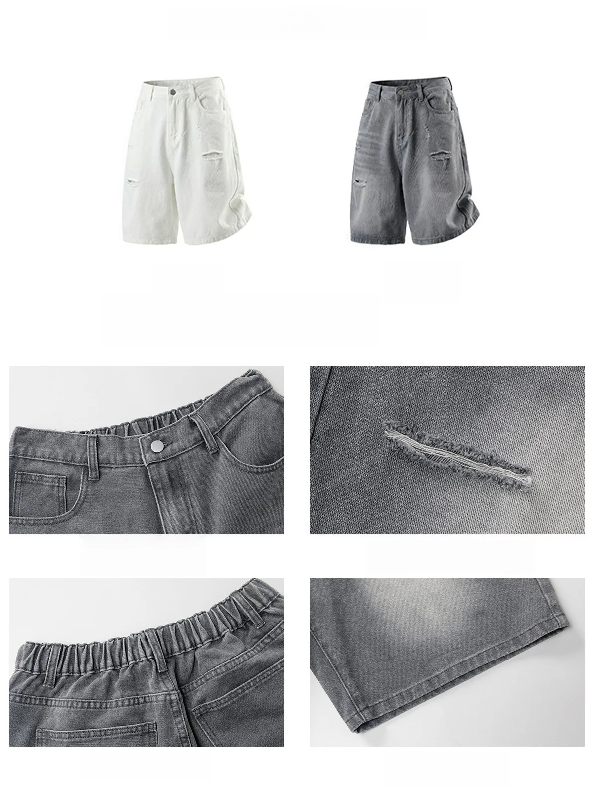 Hole Denim Five Points Shorts - Image 10