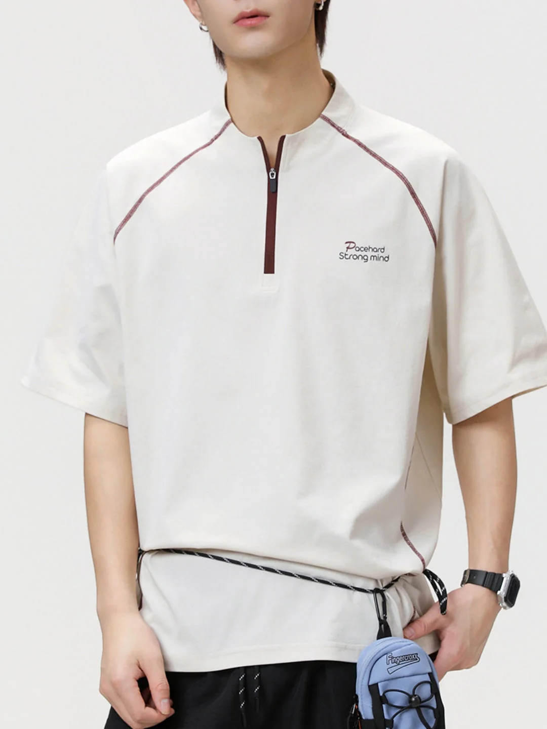 Color-blocked Lightweight Loose-fit T-shirts - Image 3