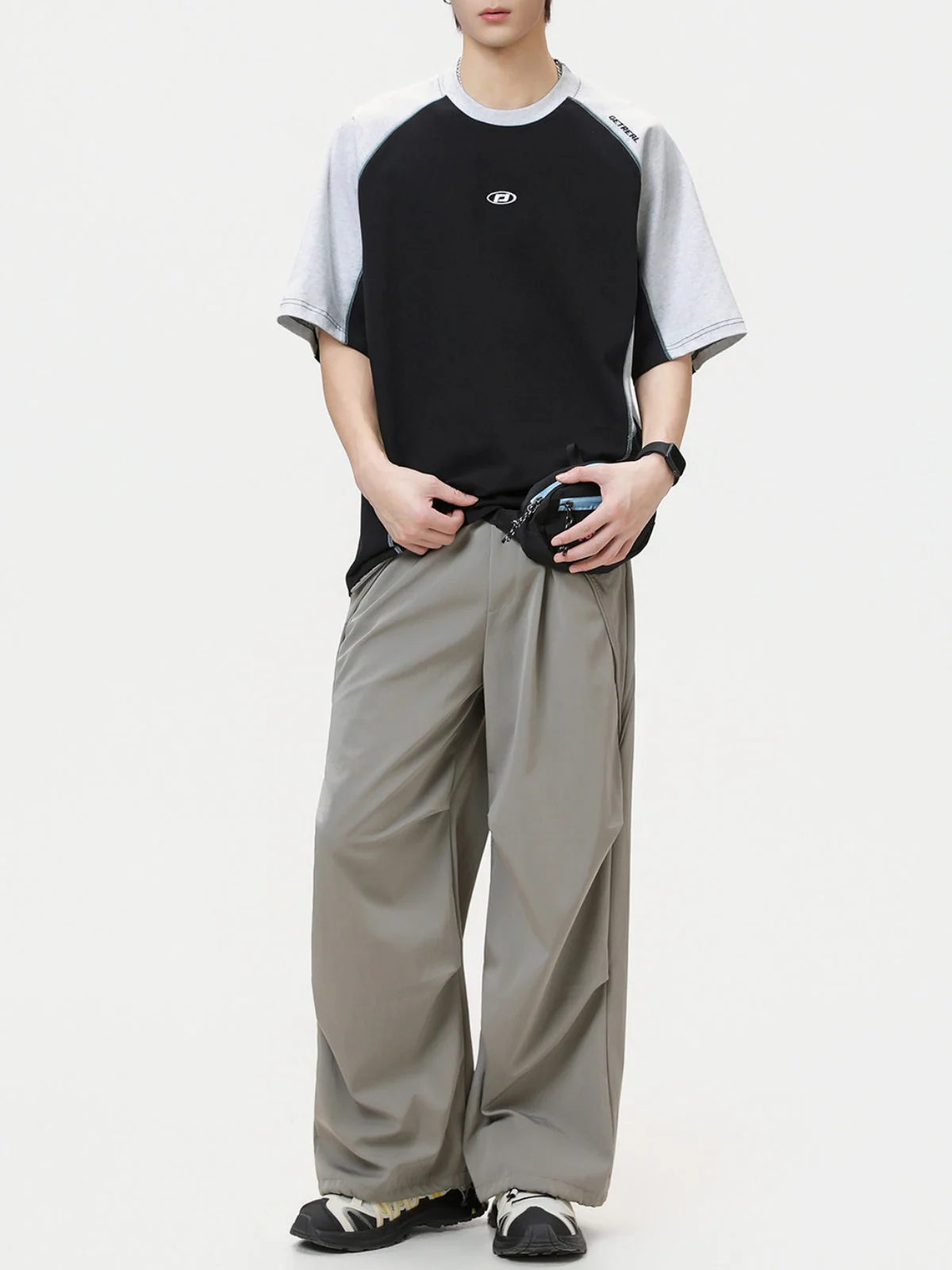 Color-blocked Patchwork Embroidery T-shirts - Image 6