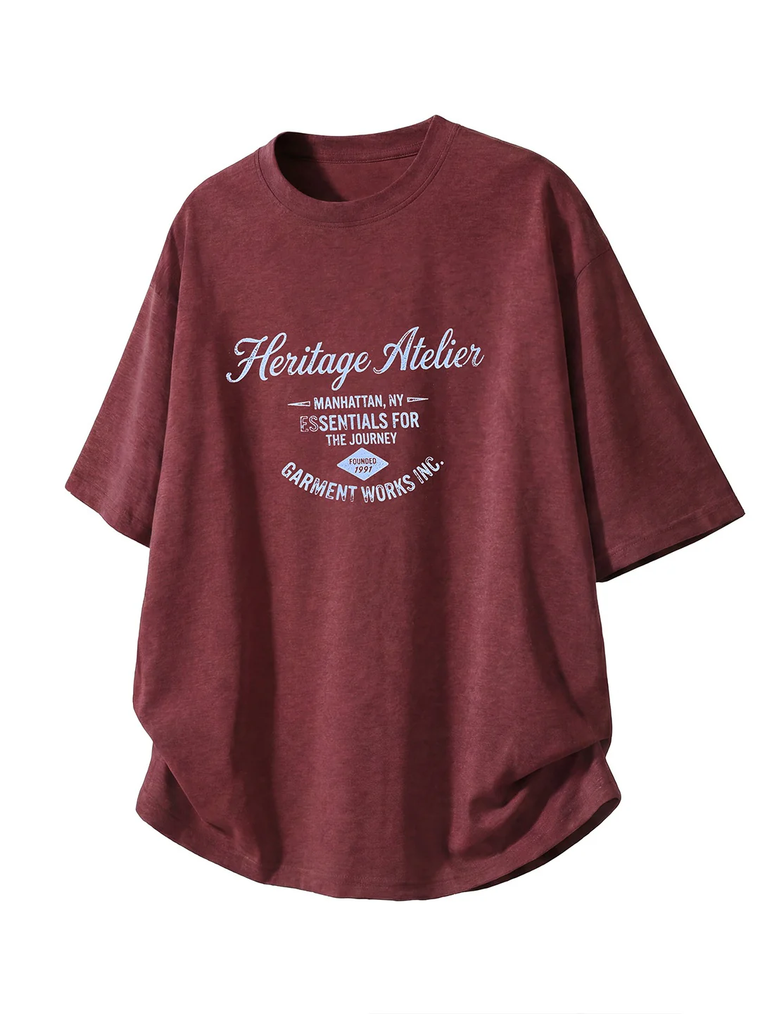 Distressed Mottled Letter Printed T-shirts - Image 10