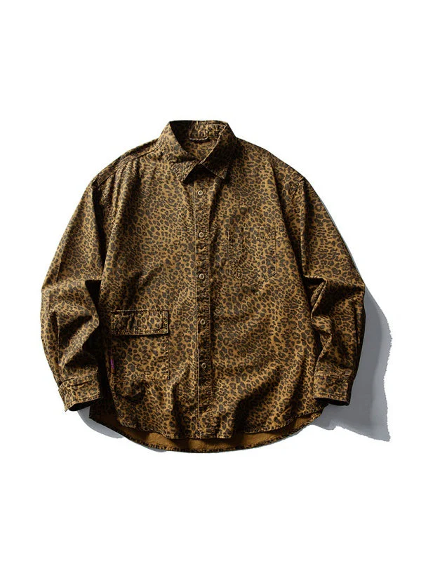 Vintage Leopard-Camo Long-Sleeve Shirt - Image 5