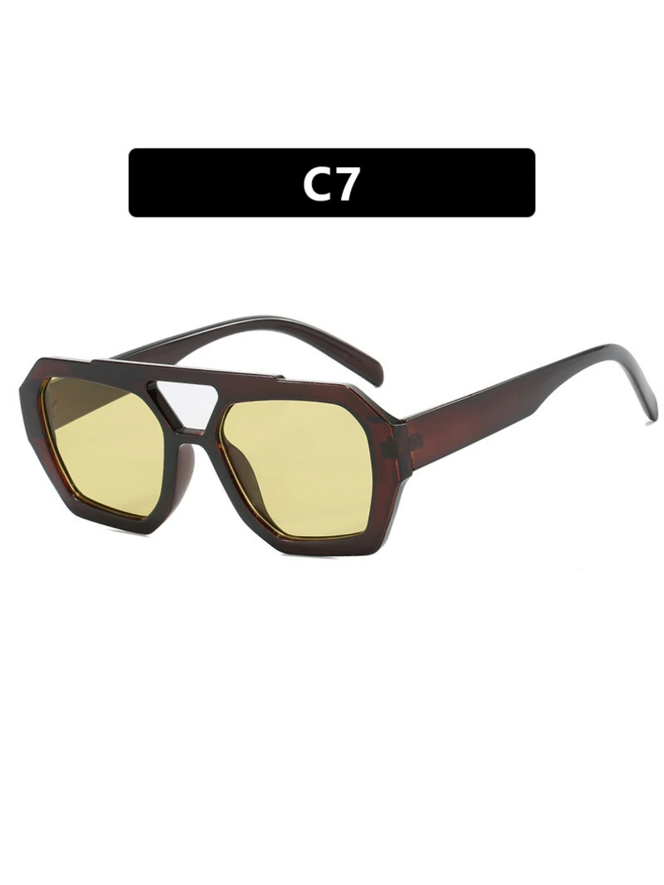 Double-bridge Irregular Leopard Print Sunglasses - Image 10
