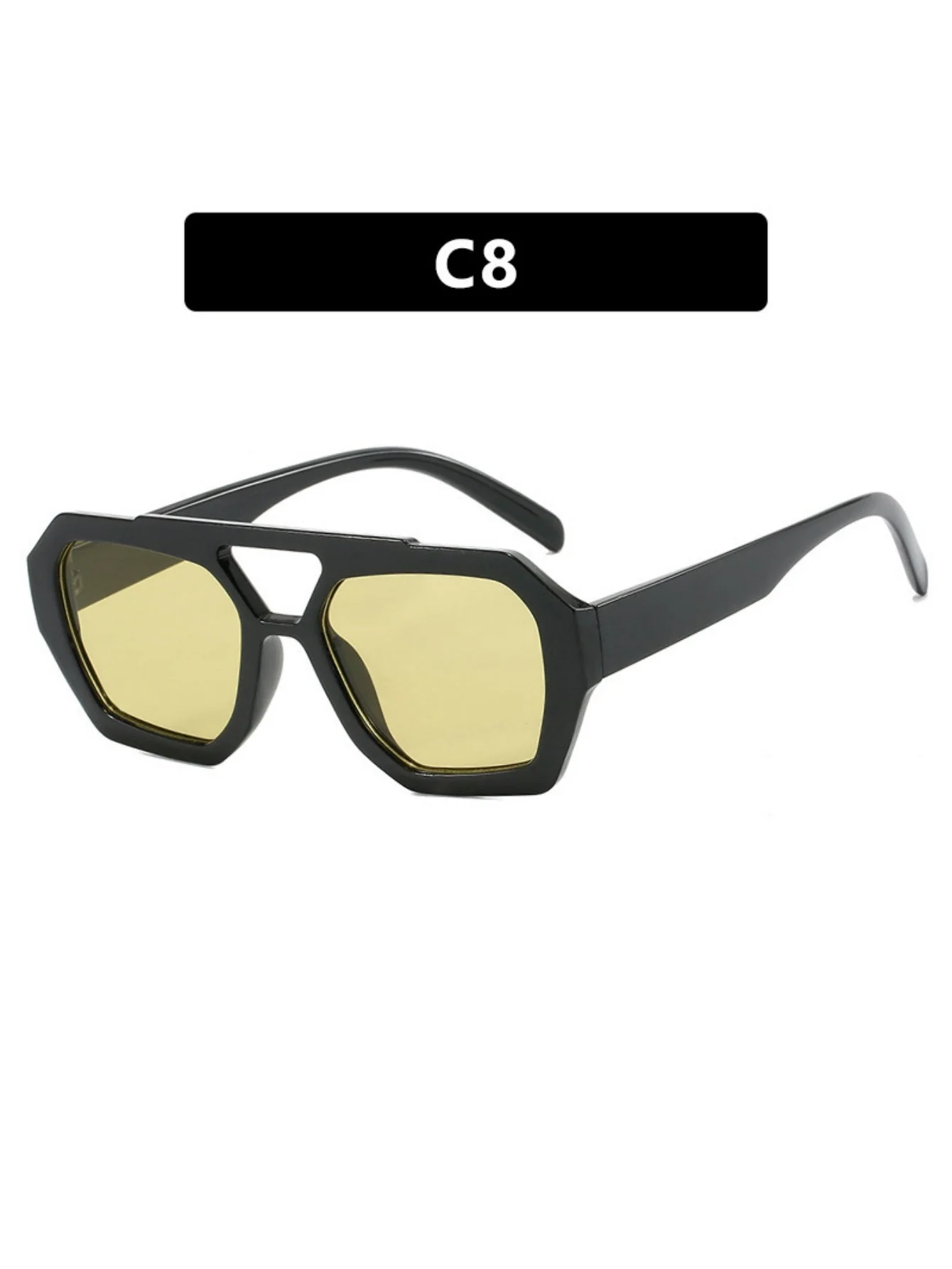 Double-bridge Irregular Leopard Print Sunglasses - Image 11