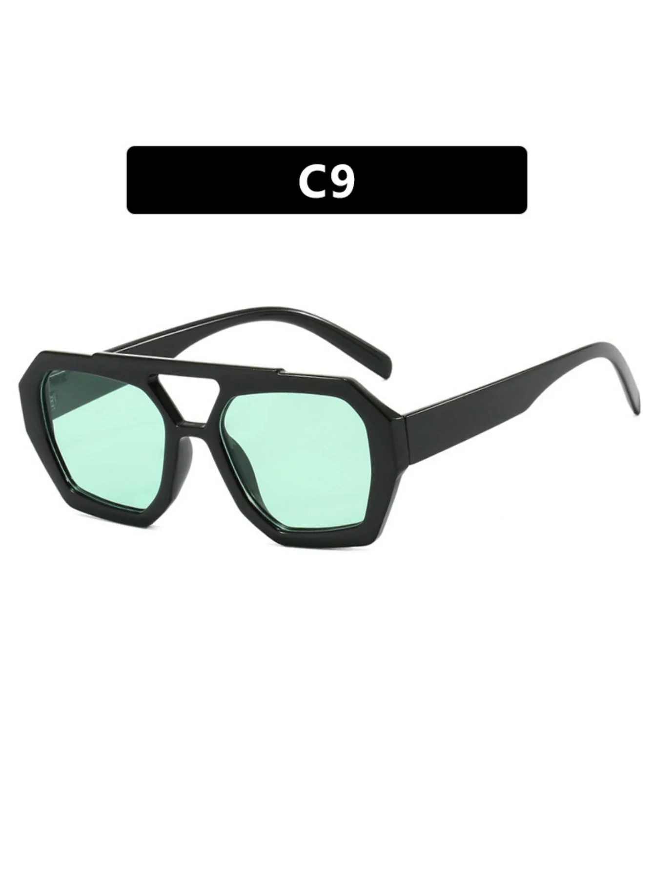 Double-bridge Irregular Leopard Print Sunglasses - Image 12