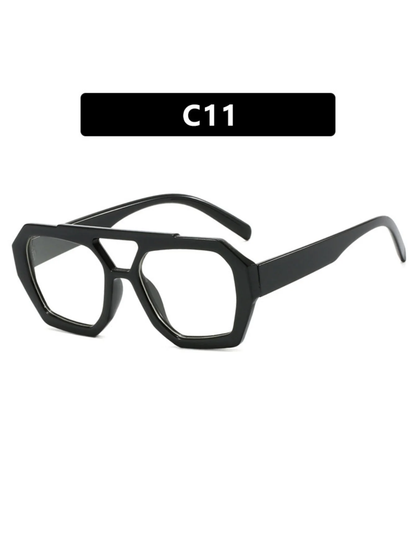 Double-bridge Irregular Leopard Print Sunglasses - Image 14