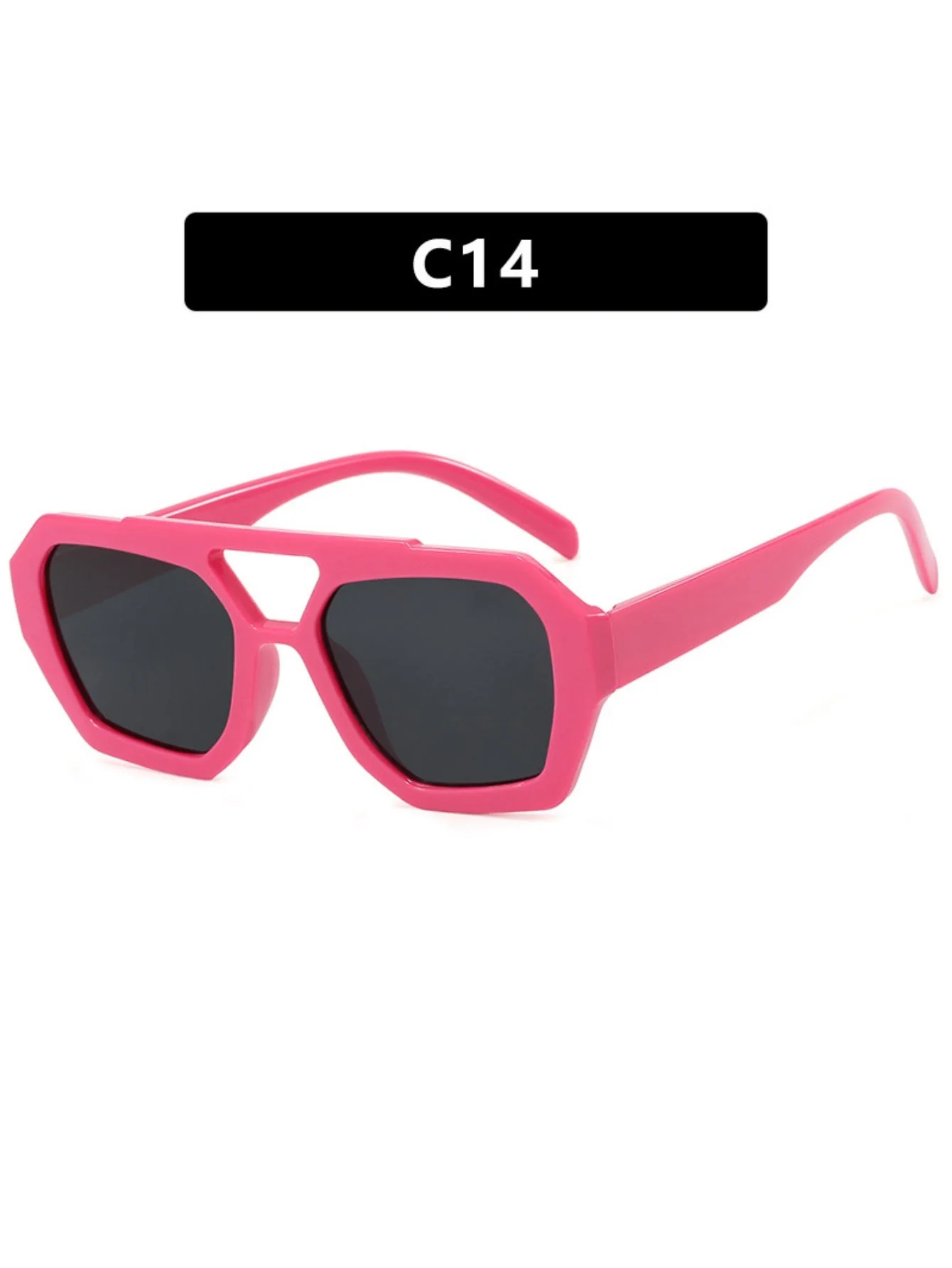 Double-bridge Irregular Leopard Print Sunglasses - Image 17