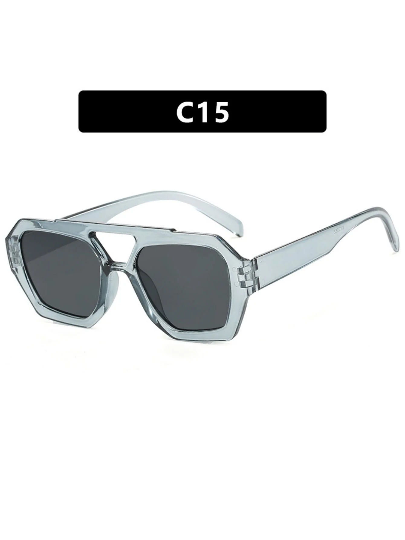 Double-bridge Irregular Leopard Print Sunglasses - Image 18