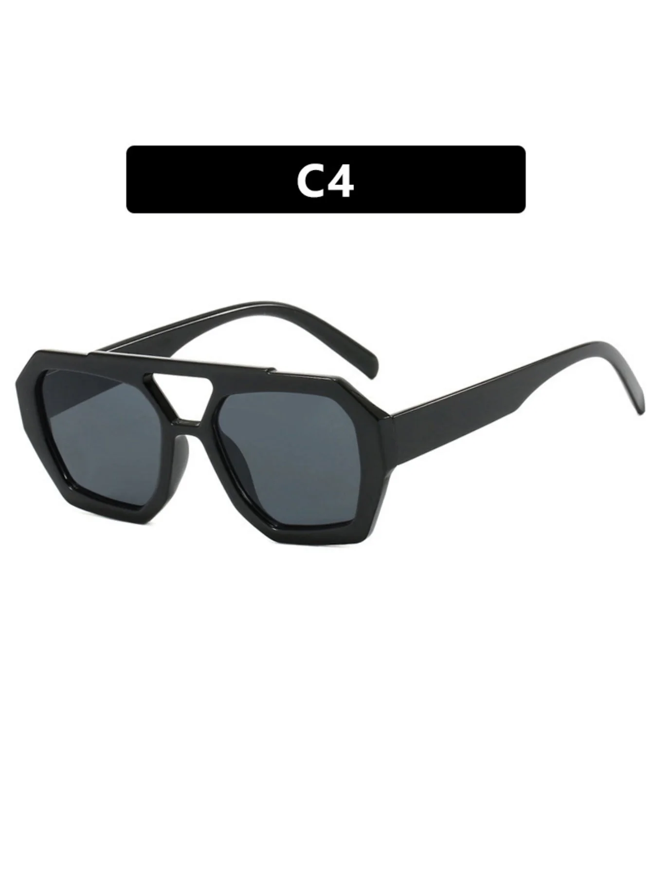 Double-bridge Irregular Leopard Print Sunglasses - Image 7