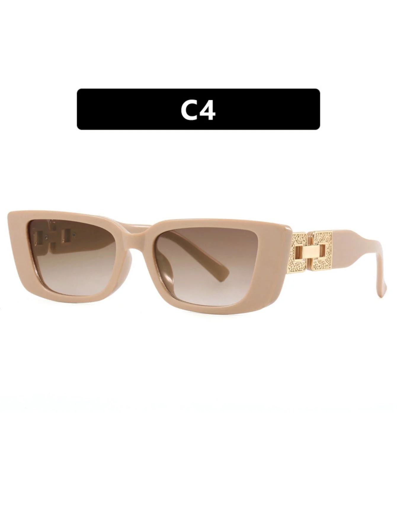 Narrow-framed Chain Temple Sunglasses - Image 8