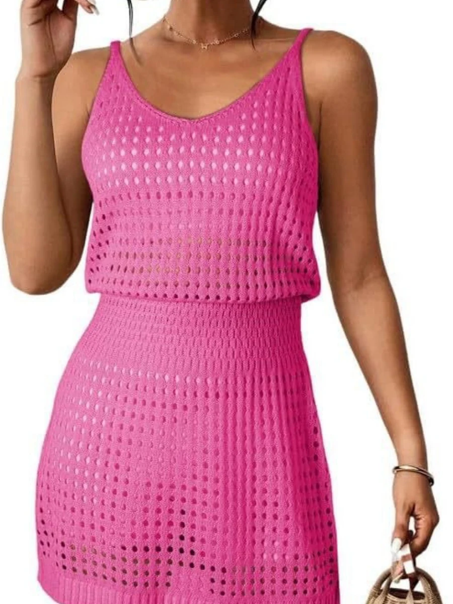 Hollow Waist Suspender Skirt Cover Ups - Image 2