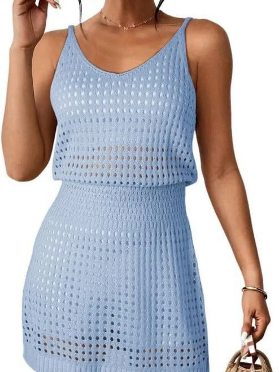 Hollow Waist Suspender Skirt Cover Ups - Image 4