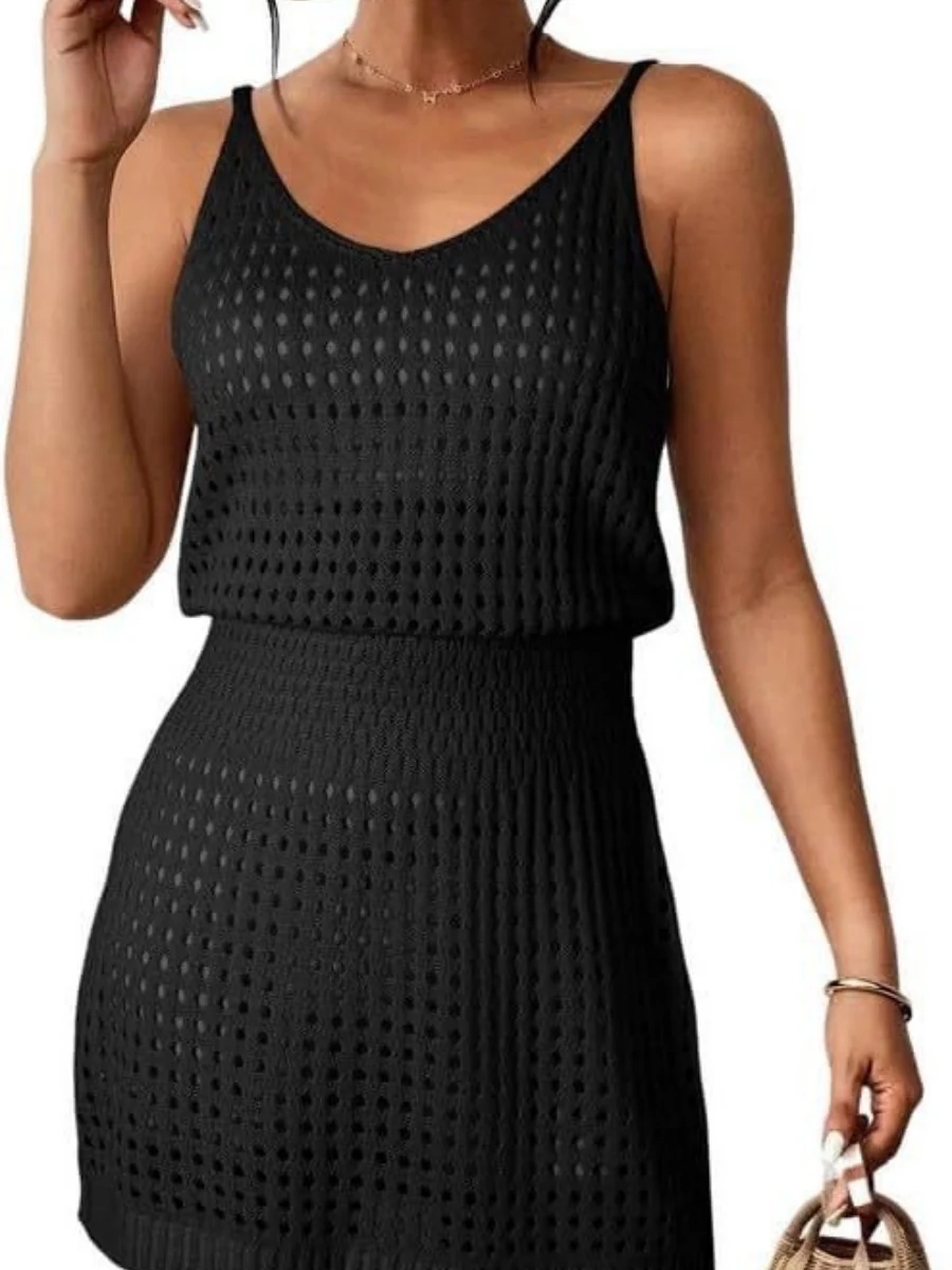 Hollow Waist Suspender Skirt Cover Ups - Image 5