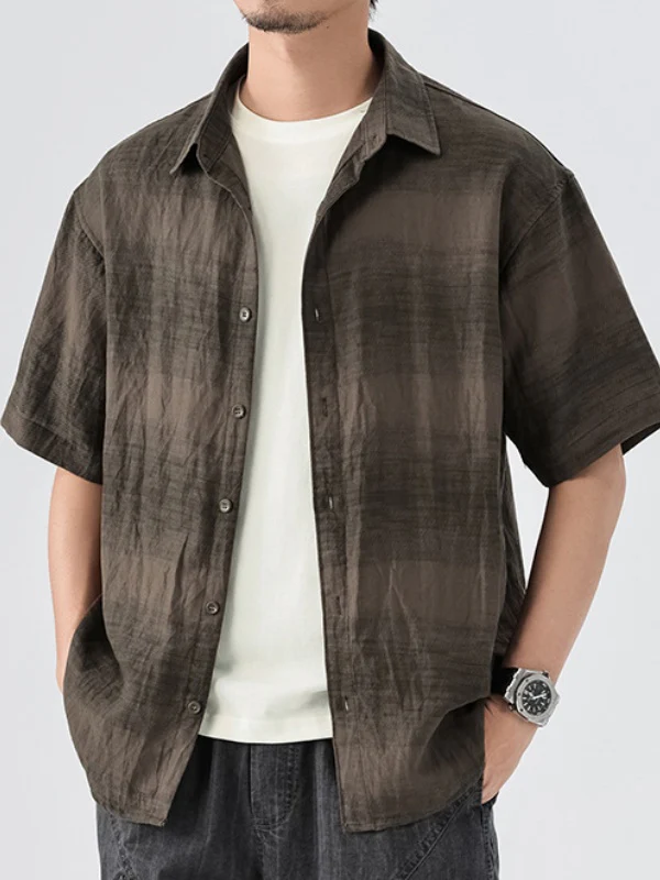 Retro Gradient Flax Shirts - Image 2