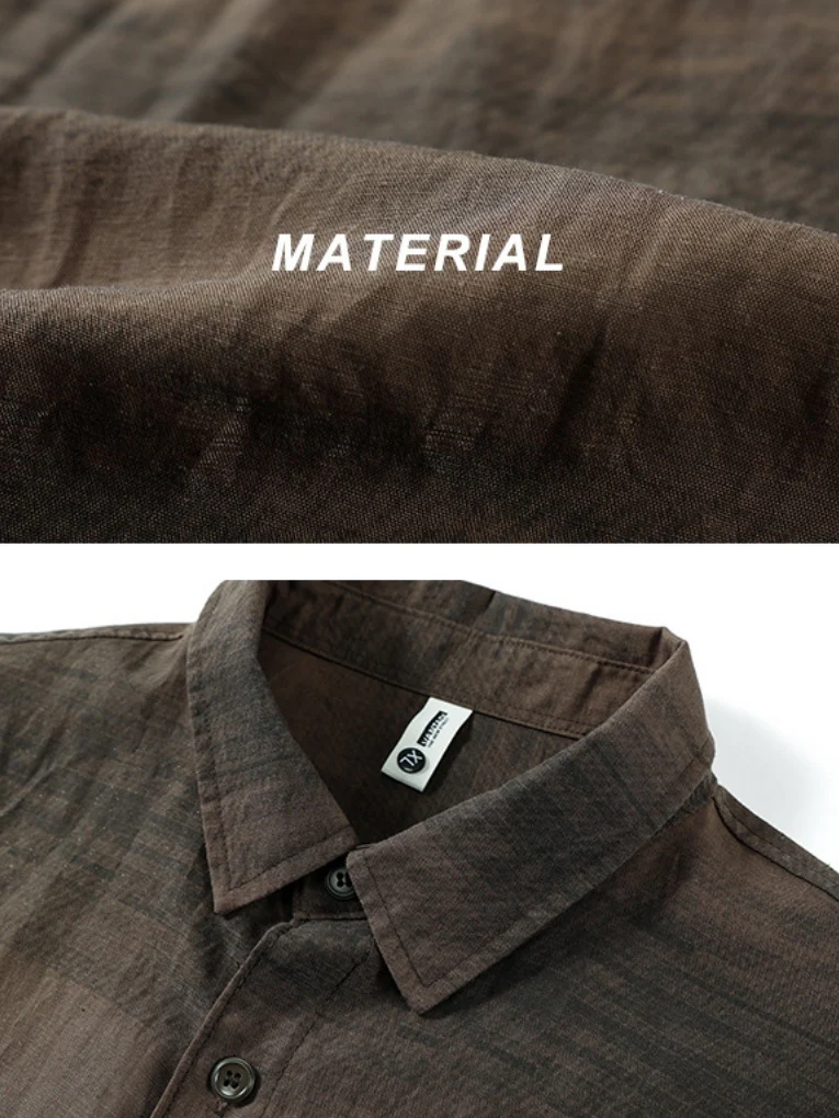 Retro Gradient Flax Shirts - Image 4