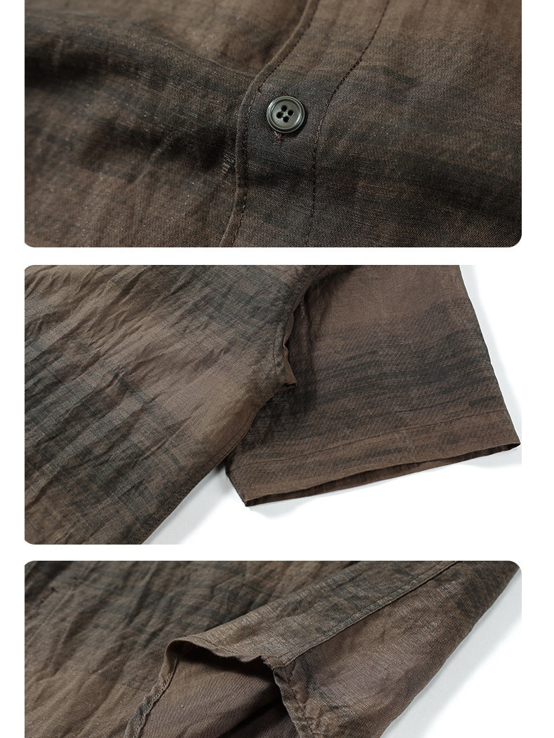 Retro Gradient Flax Shirts - Image 5