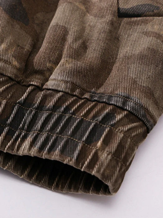 Camouflage Loose-fit Extra-thick Sherpa-Lined Jackets - Image 6