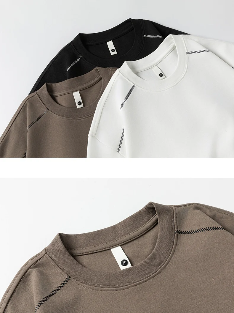Crew Neck Loose-fit Sweatshirts&Hoodies - Image 10