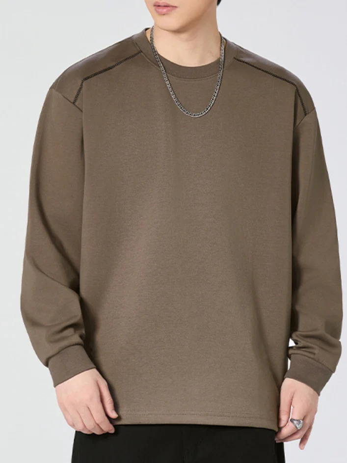 Crew Neck Loose-fit Sweatshirts&Hoodies - Image 5