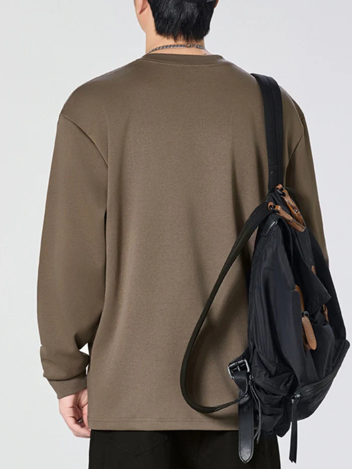 Crew Neck Loose-fit Sweatshirts&Hoodies - Image 6