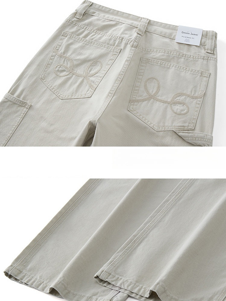 Retro Washed Loose-fit Straight-fit Cleanfit Jeans - Image 5