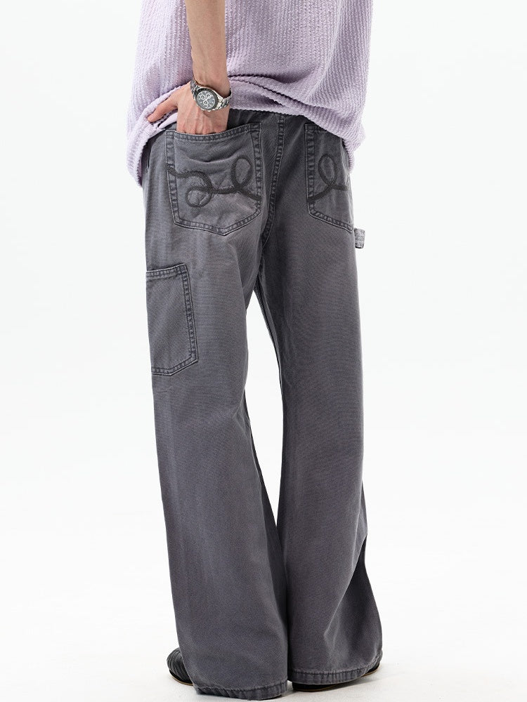Retro Washed Loose-fit Straight-fit Cleanfit Jeans - Image 8