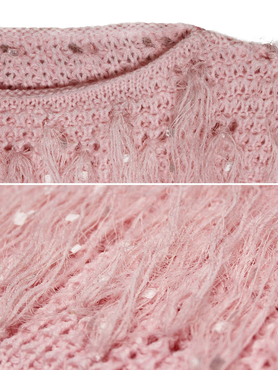 Tassel Knitting Hood Sweaters - Image 4